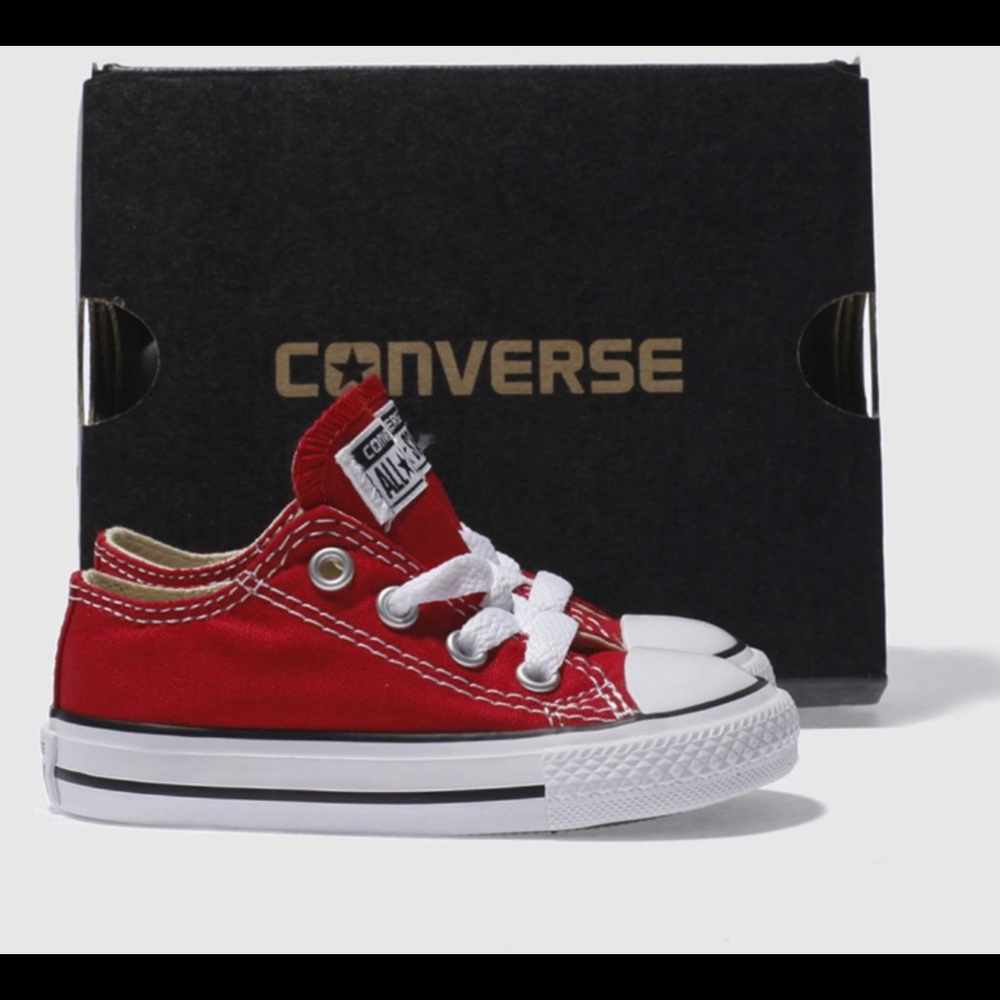 Converse
red all star lo trainers toddler